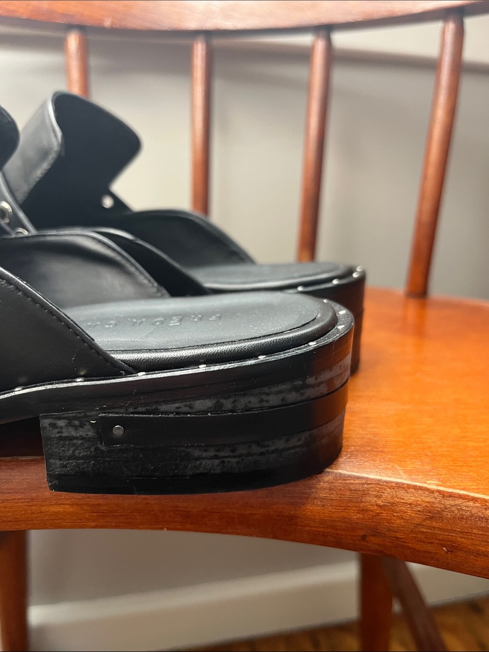 NWOT Freda Salvador Keen Leather Mule Grommet Loafers Women’s Sz 10 - Picture 6 of 10